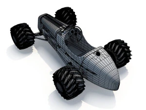 Kereta Biru Model 3D
