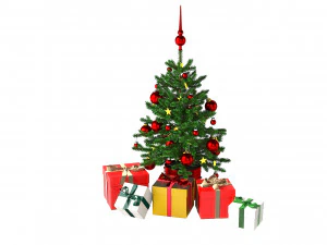 크리스마스 트리 세트 3D 모델