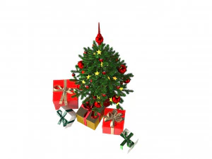 Christmas Tree Set 3D Model