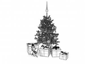 Christmas Tree Set 3D Model