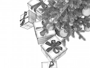 Christmas Tree Set 3D Model