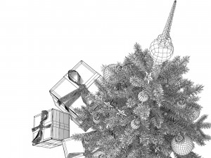 Christmas Tree Set 3D Model