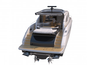 This is a realistic model of the yacht Concept Modèle 3D