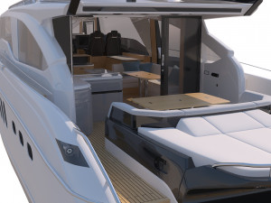 This is a realistic model of the yacht Concept Modèle 3D