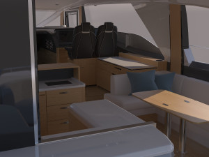 This is a realistic model of the yacht Concept Modèle 3D