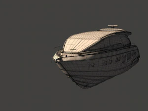 Este es un modelo realista del concepto de yate. Modelo 3D