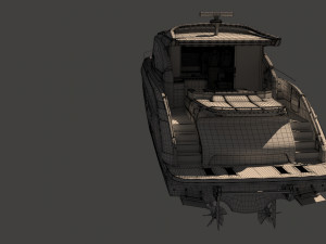 This is a realistic model of the yacht Concept Modèle 3D