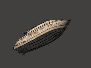 This is a realistic model of the yacht Concept Modèle 3D