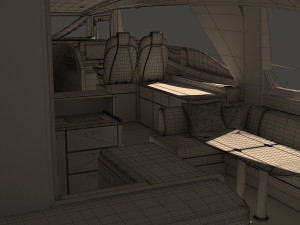 This is a realistic model of the yacht Concept Modèle 3D