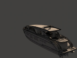 This is a realistic model of the yacht Concept Modèle 3D