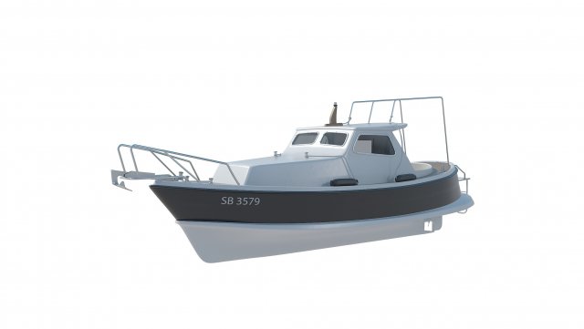 Sea Boat 3D Модель .c4d .max .obj .3ds .fbx .stl .blend 