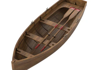 Wooden Boat 3D Model