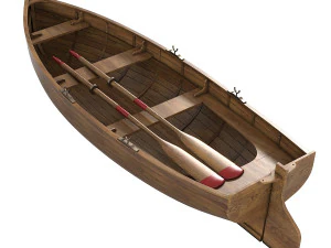 Wooden Boat 3D Model