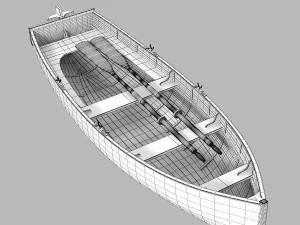 Wooden Boat 3D Model