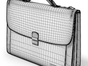 Buisness man bag modern briefcase portfolio 3D Model