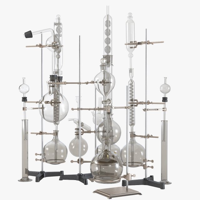 Chemistry Set Modelo 3D .c4d .max .obj .3ds .fbx .stl .blend 