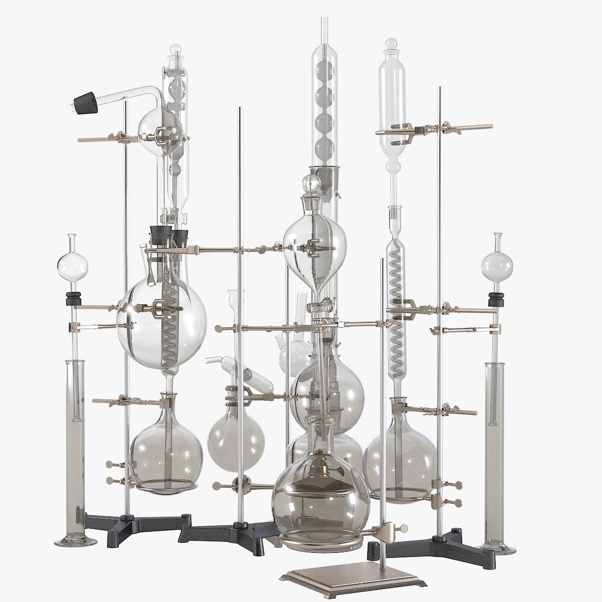 Chemistry Set 3D Model .c4d .max .obj .3ds .fbx .stl .blend 