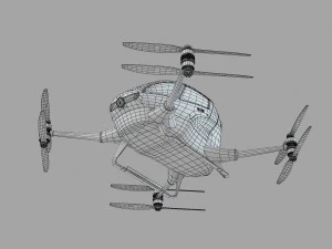 Drone de un solo pasajero Ehang 184 Modelo 3D