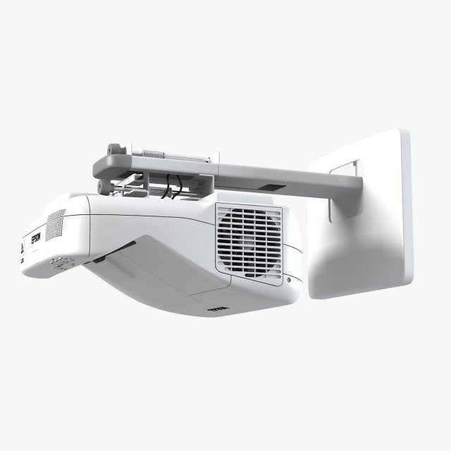 Epson EB-1410Wi Ultra Short Throw Interactive Projector 3Dモデル .c4d .max .obj .3ds .fbx .stl .blend 