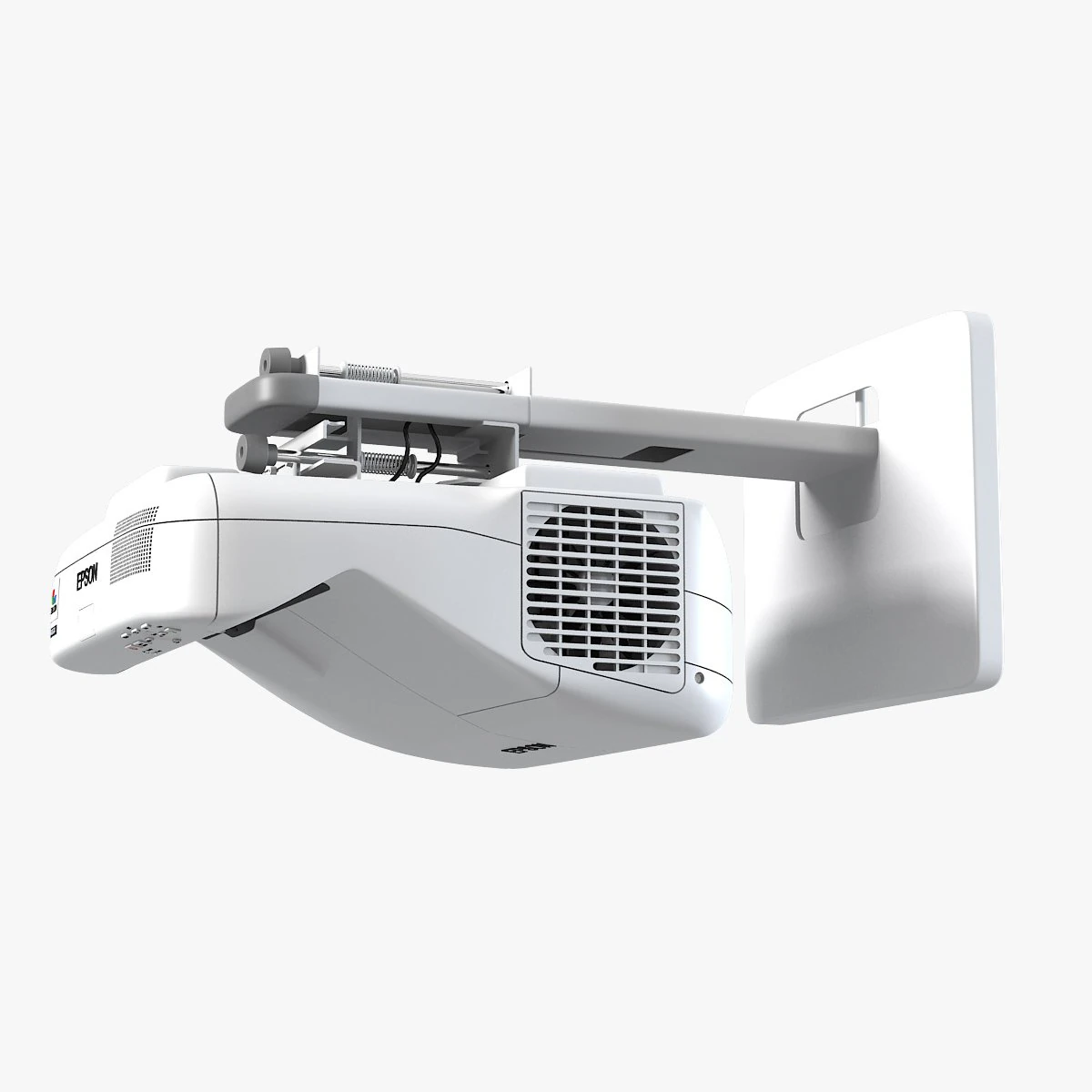 Epson EB-1410Wi Ultra Short Throw Interactive Projector 3D Model .c4d .max .obj .3ds .fbx .stl .blend 