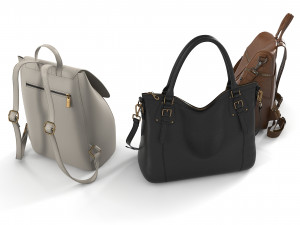 Women bags collection 3D-Modell