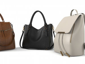 Women bags collection 3D-Modell