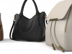 Women bags collection 3D-Modell
