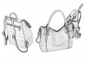 Women bags collection 3D-Modell
