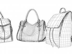 Women bags collection 3D-Modell