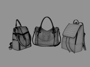 Women bags collection 3D-Modell