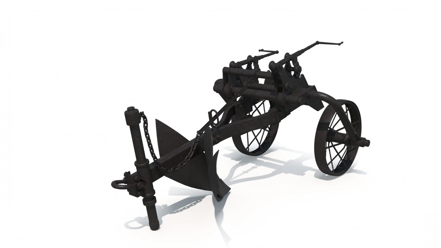Vintage Plow 3D Model .c4d .max .obj .3ds .fbx .stl .blend 