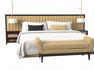 Modern Bedroom Set 3D Model