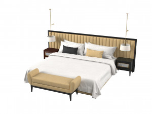 Modern Bedroom Set 3D Model