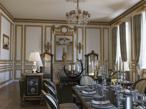 Classical style dining-living room Modelo 3D