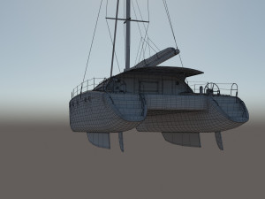 Sea Yacht Catamaran 3D मॉडल