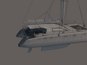 Sea Yacht Catamaran 3D मॉडल