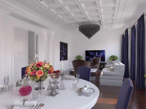Classical Style White Interior 3D Model