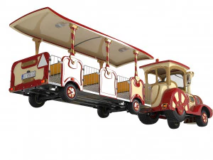 Trackless Train 3D Model