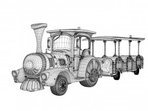 Trackless Train 3D Model