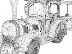 Trackless Train 3D Model