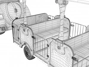 Trackless Train 3D Model