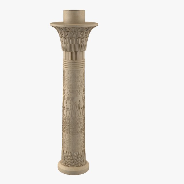 Egipt Column 3D 模型 .c4d .max .obj .3ds .fbx .stl .blend 