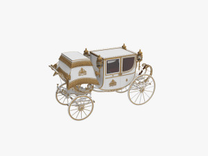 Luxury Baroque Carriage Modello 3D