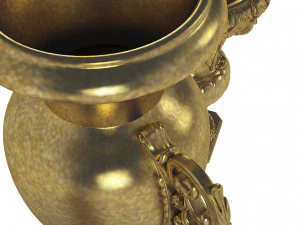 Golden VaseSet 3D Model