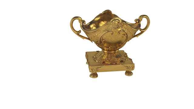 Golden Vase 3D Model .c4d .max .obj .3ds .fbx .stl .blend
