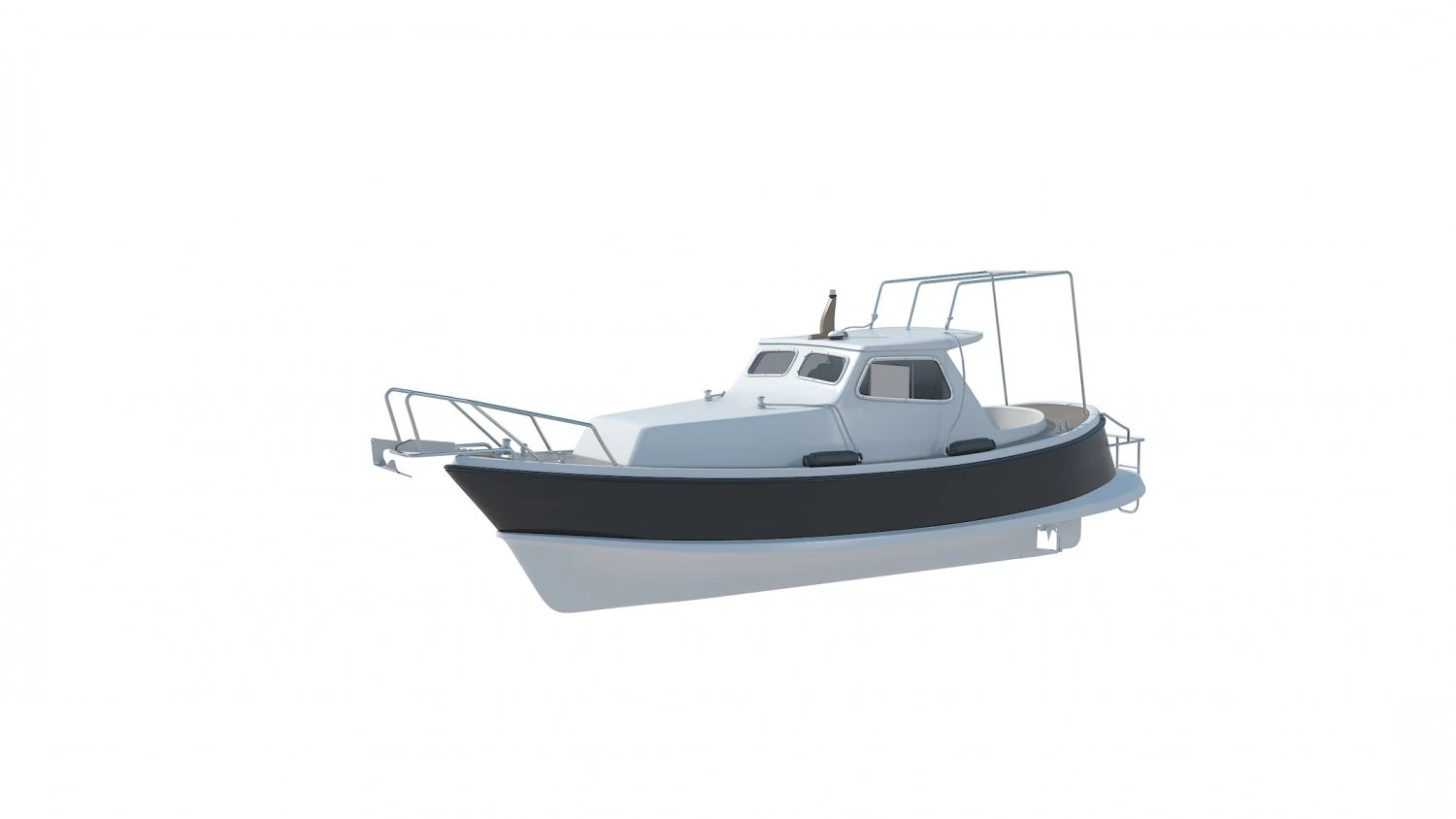 Traditional Croatian Sea Boat 3D Model .c4d .max .obj .3ds .fbx .stl .blend