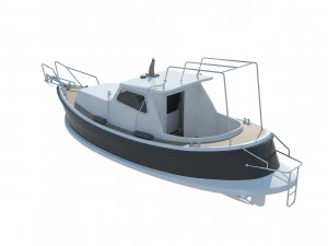 Traditional Croatian Sea Boat 3D Model