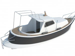 Traditional Croatian Sea Boat 3D Model
