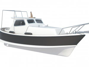 Traditional Croatian Sea Boat 3D Model