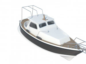 Traditional Croatian Sea Boat 3D Model